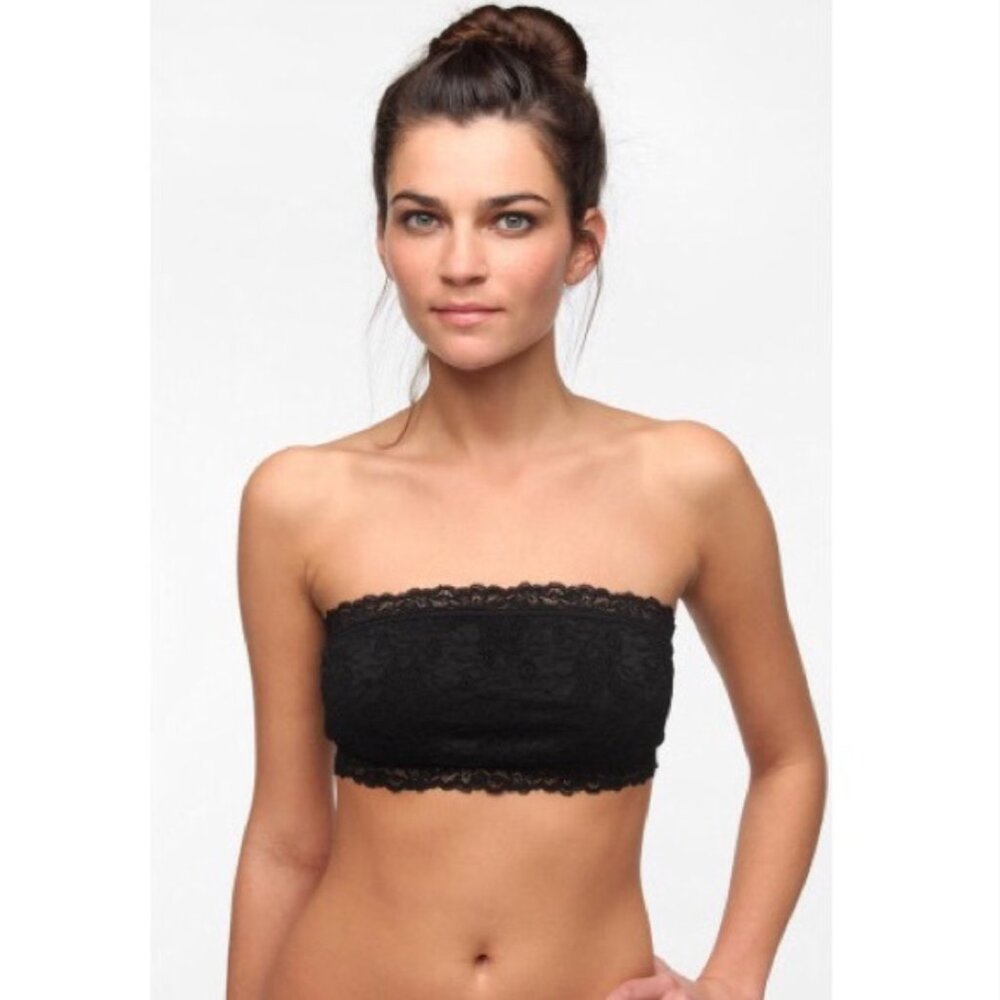 UO Black Lace Bandeau Bra S